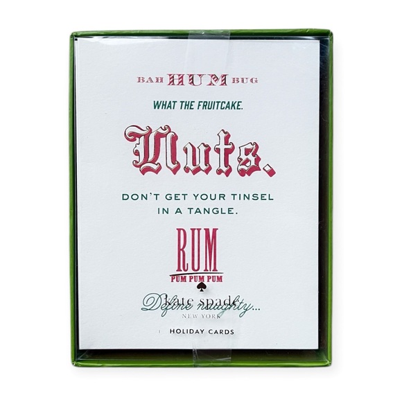 NIB Kate Spade New York Holiday Card Set "BAH HUM BUG." - Picture 1 of 8